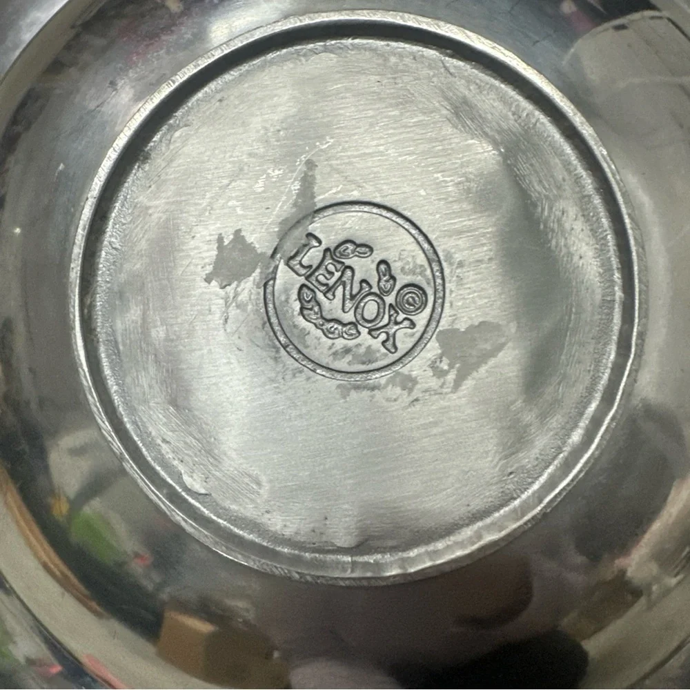 Lenox Silver Swirl Design Bowl